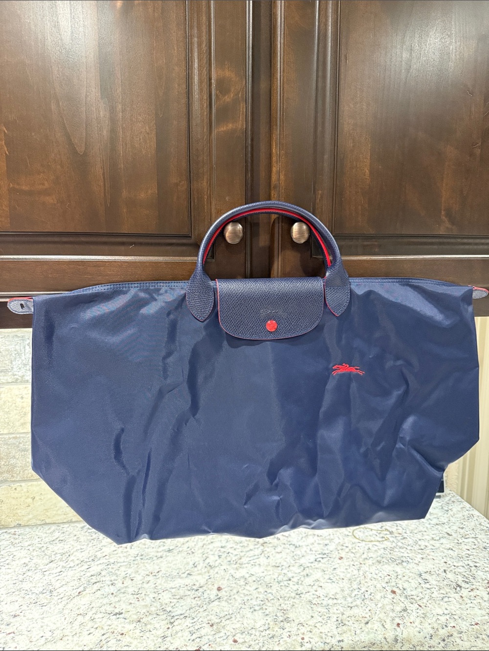 Longchamp Navy Le Pliage Club Extra Large Travel Bag. - Picture 2 of 15